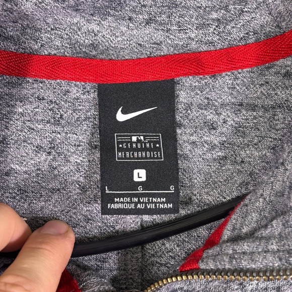 Nike St Louis Cardinals MLB Womens Full Zip Hoodie Heather Grey Large STL Logo - Picture 3 of 7